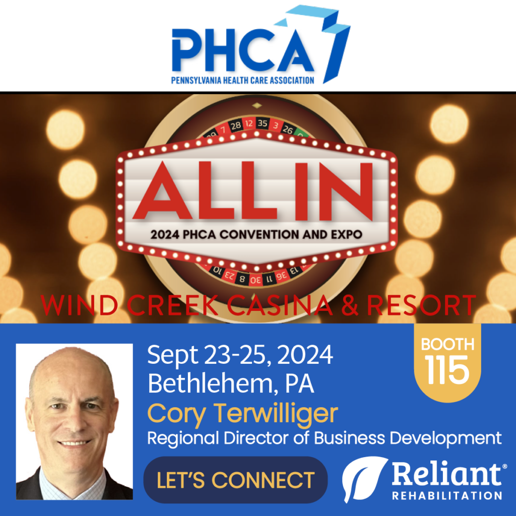 Graphic of 2024 PHCA Convention and Expo inviting you to connect with Reliant at the event.