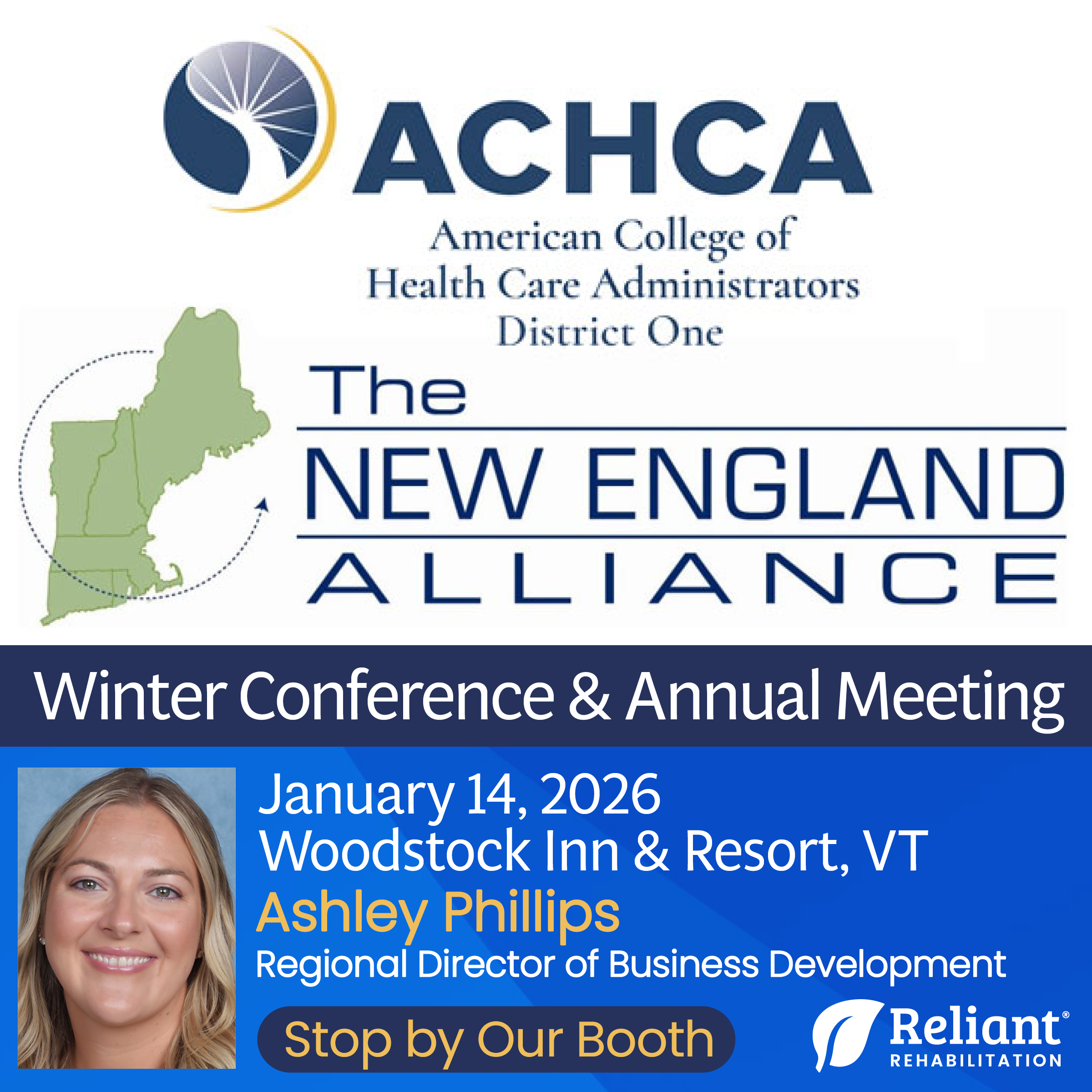 We’re looking forward to connecting at the ACHCA New England Alliance Winter Conference & Annual Meeting!